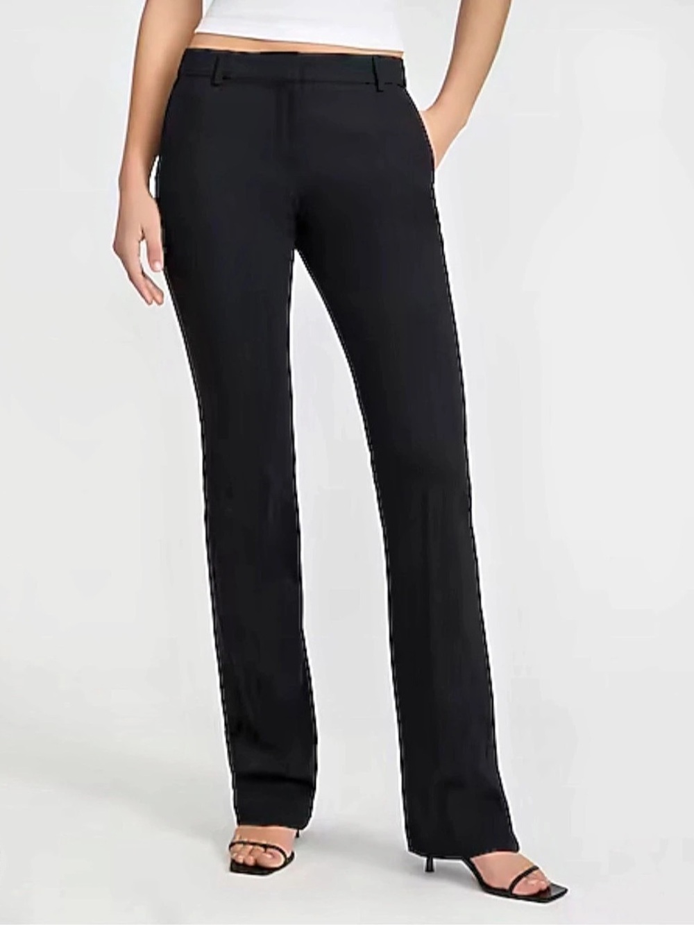 Express Editor Black Boot cut Trousers Size 8S NWT